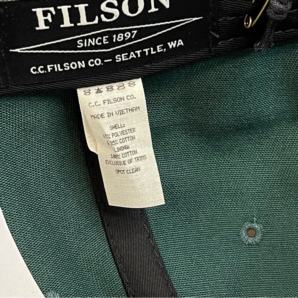 SOLD-Filson Limited Edition Smokey Bear Low Profile Hat Cap Green Mens Strapback - Picture 4 of 12